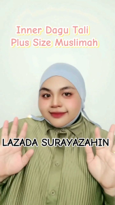 Berdagu [65KG - 120KG] Cotton Indonesia.Inner Dagu Tali Plus Size Muslimah  / Inner Dagu Cotton Muslimah Tali