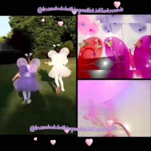 SAYAP PERI KUPU - KUPU LED / NON LED | 1 SET MAINAN SAYAP PERI KUPU KUPU ( BANDO ELASTIS / TONGKAT PERI KUPU KUPU / SAYAP KUPU KUPU ) FASHION