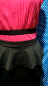 Dress Peplum Pink/Hitam 429: Desain Elegan untuk Acara Formal