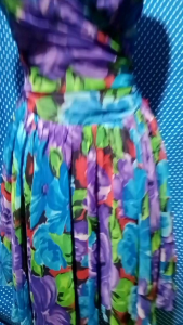 DRESS KEMBEN PESTA UNGU(SUN FLORAL) 408