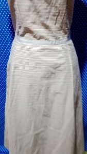 DRESS KUTUNG/SLEEVELESS SALUR KREM (ABFZ) 124