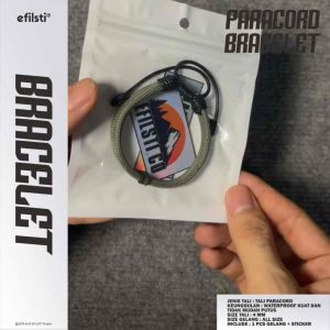 Gelang Simple Paracord 4mm Premium Beads Etnik Sleeve & Logam Spacer Pria Wanita Couple Casual Elegan Free Sticker EP