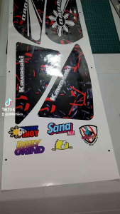 Kawasaki Barako 1 Motorcycle: FORGED CARBON Decals - Waterproof No Fade Guarantee!