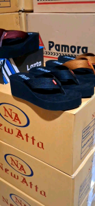 LOZTA Sandal Tinggi Wanita Karet Empuk Jepit Rajut Import Series