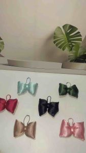 Bowpuff Bow Pillow Bagcharm Gantungan Kunci Tas Charm Bag Bantal Fluffy Pita Ribbon Satin Gembul