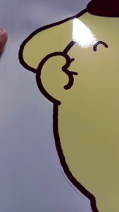 POMPOMPURIN Sticker Dinding size 28 - 45 cm vinyl white waterproof