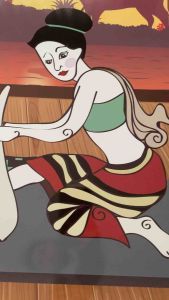 สติ๊กเกอร์ตกแต่งผนัง กระจก ร้านสปา ร้านนวด ภาพคนนวด คุณภาพที่ถูกต้อง ทุ่งนา วิถีไทย สติ๊กเกอร์