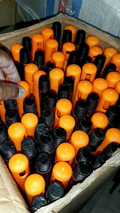 Gagang Sapu/Pel Stainless Steel Anti Karat Motif Ulir Plus Busa Putih Bening & Mengkilap