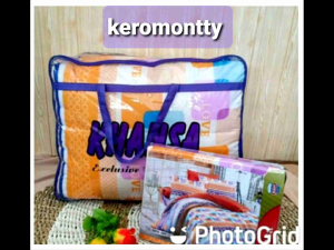 Bedcover KHANSA NAMINA 180x200 Set (King Size)+Sprei+Sarung Bantal2 Guling2