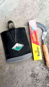 Paket hemat isi 3 pcs-arit super tajam baja asli-Cangkul Berkebun dan batu asah