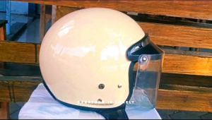 Helm Bogo Solid Kaca Datar Smok Helm Bogo Polos Pria Wanita