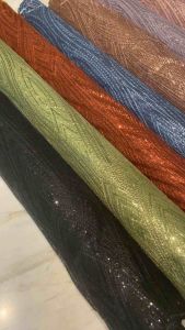 Bahan Kain Kebaya Mewah Brukat Tile Payet Sequin Elie Saab Harga 05meter