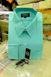 Wendya.T Kemeja Pria Formal Warna Hijau Wardah✓Kemeja Polos Lengan Panjang