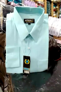 Wendya.T Kemeja Pria Formal Warna Hijau Mintz✓Kemeja Polos Lengan Panjang