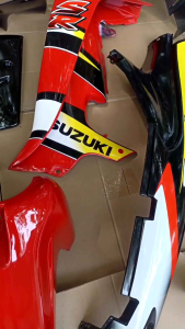 Cover Body Fullset Halus Kasar Suzuki Smash 110 Lama Warna Merah Hitam
