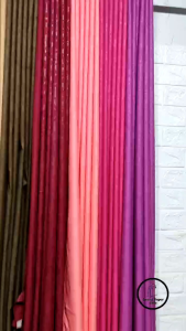 Gorden Jendela Pintu Polos Embos Tinggi 25 Meter dan 3 Meter Smokring 10 Lubang