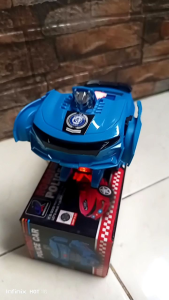 Mainan Anak Mobil Mobilan Baterai Robot Polisi Car Transformer Bump And Go ALFATHIR STORE