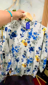 Atasan Rayon Motif Terbaru & Blouse Rayon Model Kerah Sanghai