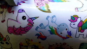 Stiker Dinding UNICORN Size 8 cm Vinyl White Waterproof