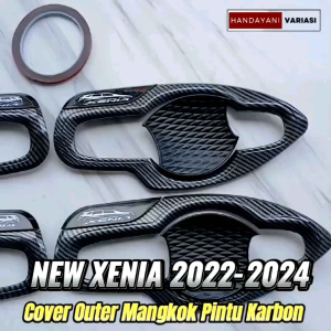 Cover Outer Mangkok Pintu Karbon Daihatsu Xenia 2022 2024 Carbon Glosy