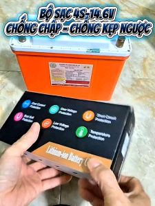 Bộ sạc 4s 14.6v-10A chống chập chống ngược cực dùng cho bình pin lithium LiFePO4 (pin LFP 3.2v) hệ 4s