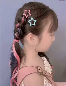 Jepit Rambut Palsu CURLY / Rambut Palsu CURLY Jepit warna warni Hair Extention Wanita Colorful /Jepitan Wig Warna Warni Jepitan Rambut Palsu Warna Warni / pemanjang rambut CURLY