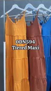 Dress Midi Wanita Murah Tanpa Lengan 594 Cami Tiered Dr 6 Warna