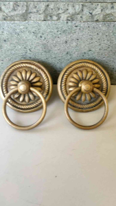 Tarikan Pintu Gebyok Kuningan Motif Gby 014 Antik 2 Pcs