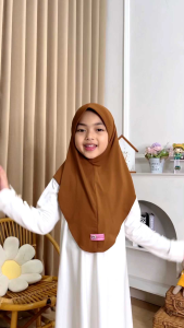 Hijab anak Daishi jilbab bergo sekolah spandek jersey 2-15 tahun