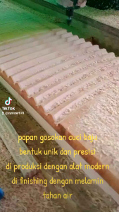 papan gosokan cuci baju uk 20x45cm kayu mahoni