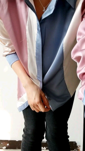 2820 FRANCESCA PATCHWORK SHIRT – BLUS IMPORT – BLUS KANTORAN –#LazadaID77Sale BAJU KANTORAN – BAJU V NECK – BAJU POLOS – PREMIUM QUALITY –REALPIC – GOOD QUALITY - FASHION IMPORT-KEMEJA SALUR IMPORT – KEMEJA SATIN