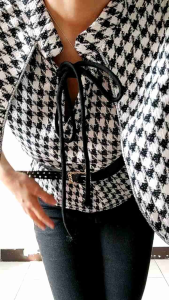 31140 CELESTINE BIG COLLAR BLOUSE (HANYA BAJU) BLOUSE KOTAK KECIL BLOUSE FORMAL BLUS ELEGANT IMPORT FASHION WANITA