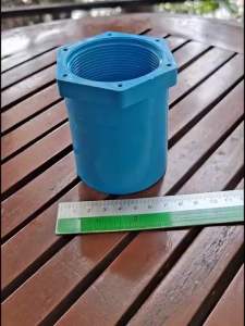 ต่อตรงเกลียวใน 2 นิ้ว (55) สีฟ้าPVC แพค 10 ตัว สีสวย ถูกและดี โรงงานมาขายเอง