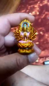 Tượng Phật Thiên thủ bằng đồng trắng mini siêu nét.