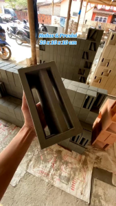 Roster Beton Motif Nako 20x10x10cm / Varian Warna Abu Putih Teracota / Hiasan Dinding Dekorasi Rumah