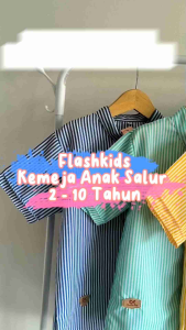Flashkids Kemeja Anak Laki Cowok 4 - 12 Tahun Cotton Premium