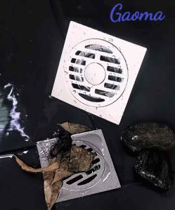 Gaoma 🐎💥SUS304 ท่อระบายน้ำ สแตนเลส 304 เนื้อหนา รูปสี่เหลี่ยม กันกลิ่น ระบายน้ำได้ดี สำหรับในและนอกสถานที่ (ห้องน้ำ ห้องอาบน้ำ เครื่องซักผ้า พื้นที่กลางแจ้ง)（wiredrawing）（Drain cover） AH-028A