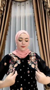 Gamis hindi bordir rompi lepas pasang