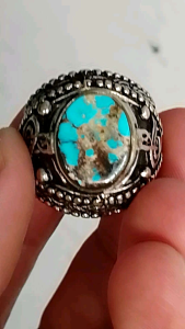 CINCIN BATU PIRUS PERSIA BIRU NATURAL