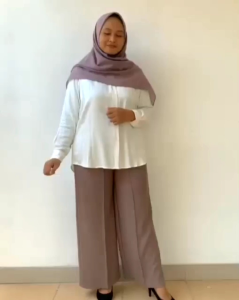 Celana Jumbo Wanita Zara Pants Kulot Cubit Bahan Kain Scuba