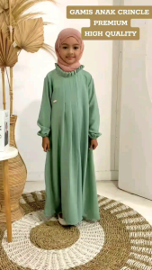 (COD) GAMIS CRINCLE ANAK USIA 2-11 TAHUN