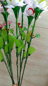 3pcs mawar hias akrilik kombinasi harga untuk 3 tangkai