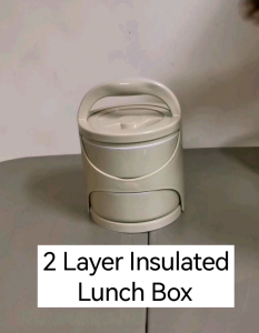 Uniglobal 2 Layer Insulated Lunch Box Container with cover and Snap lock # 2180-2