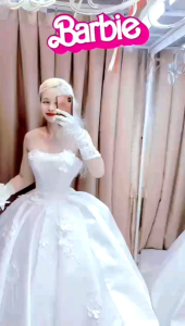 Váy cưới cúp tiệc đi bàn 2 trong 1 giá sale sốc