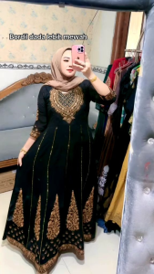 Gamis Hindi Bordir Ceruty: Pakaian Muslimah Elegan