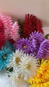 Bunga Krisan Buket Jumbo Palsu Imitasi Hias Artificial Dekorasi Pernikahan