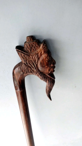 Tongkat Jalan Kayu Galih Asem Ukir Raja C20