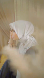 Hijab Arrafi 549 kerudung segi empat voal motif bunga hijab squer terbaru
