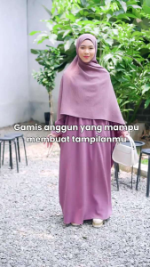 Gamis polos syari hilya hijab hayuri