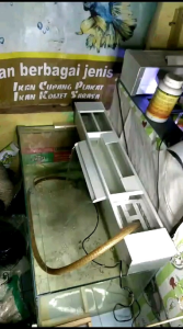 filter aquarium sekat uv +media filter jernih 100cm